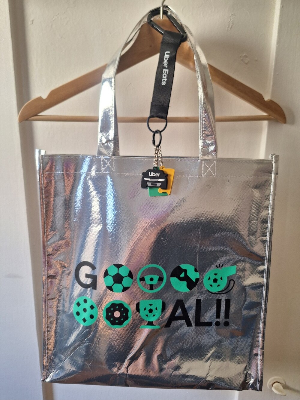 Uber Eats "GOOOAL!!" Limited Event Tote Bag + Charms – New/Unused